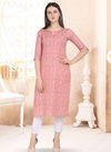 Joya Designer Cotton Kurtis with Floral Print work collection